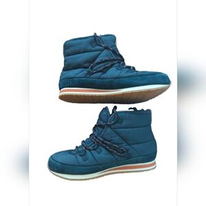 Teva Boots Womens Size 8 Black Ember Winter Ankle Puffer Lace Up Sneaker 1102130